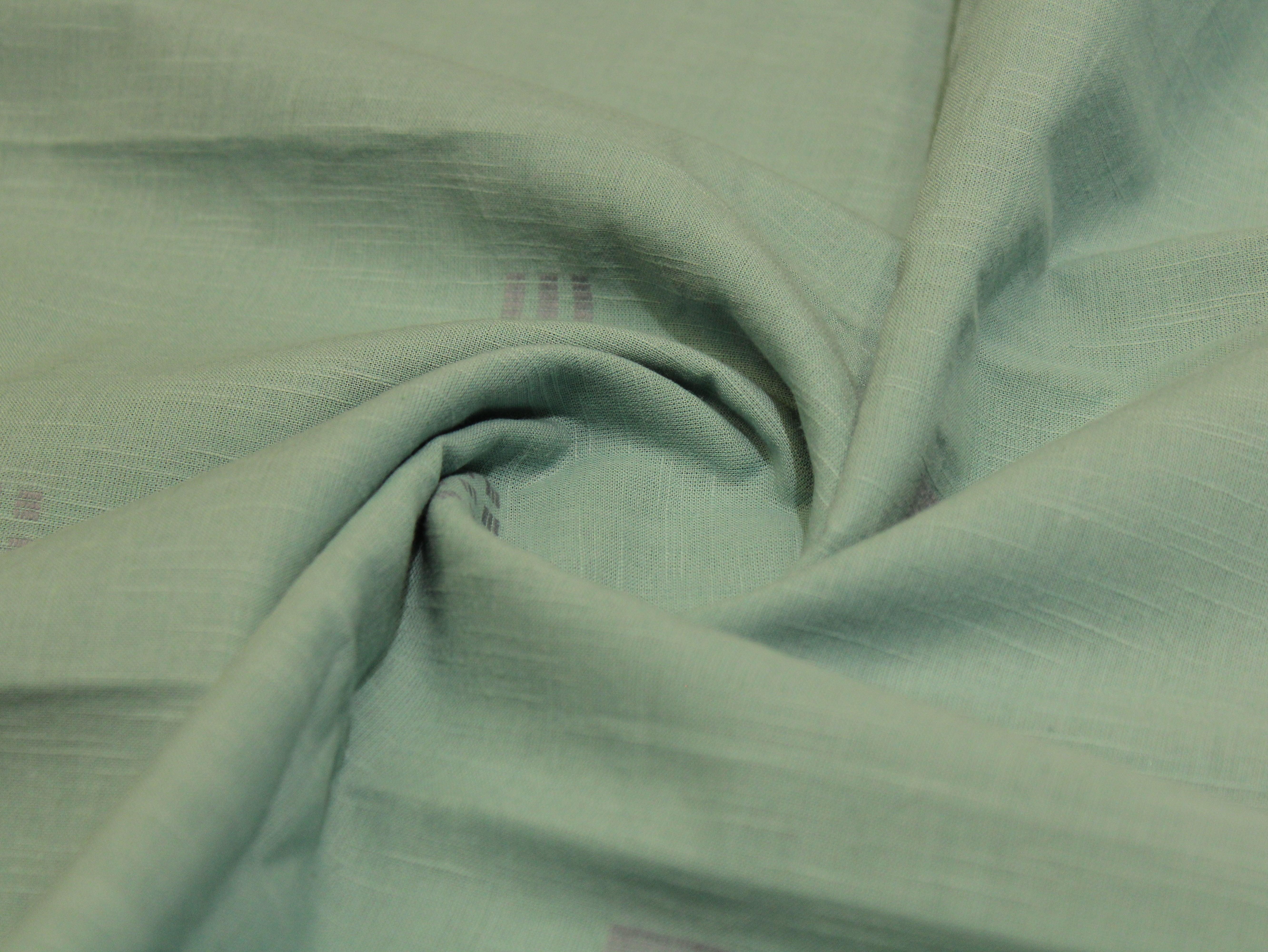 Natural Cotton Woven Fabric - Pastel Blue - M'Foks