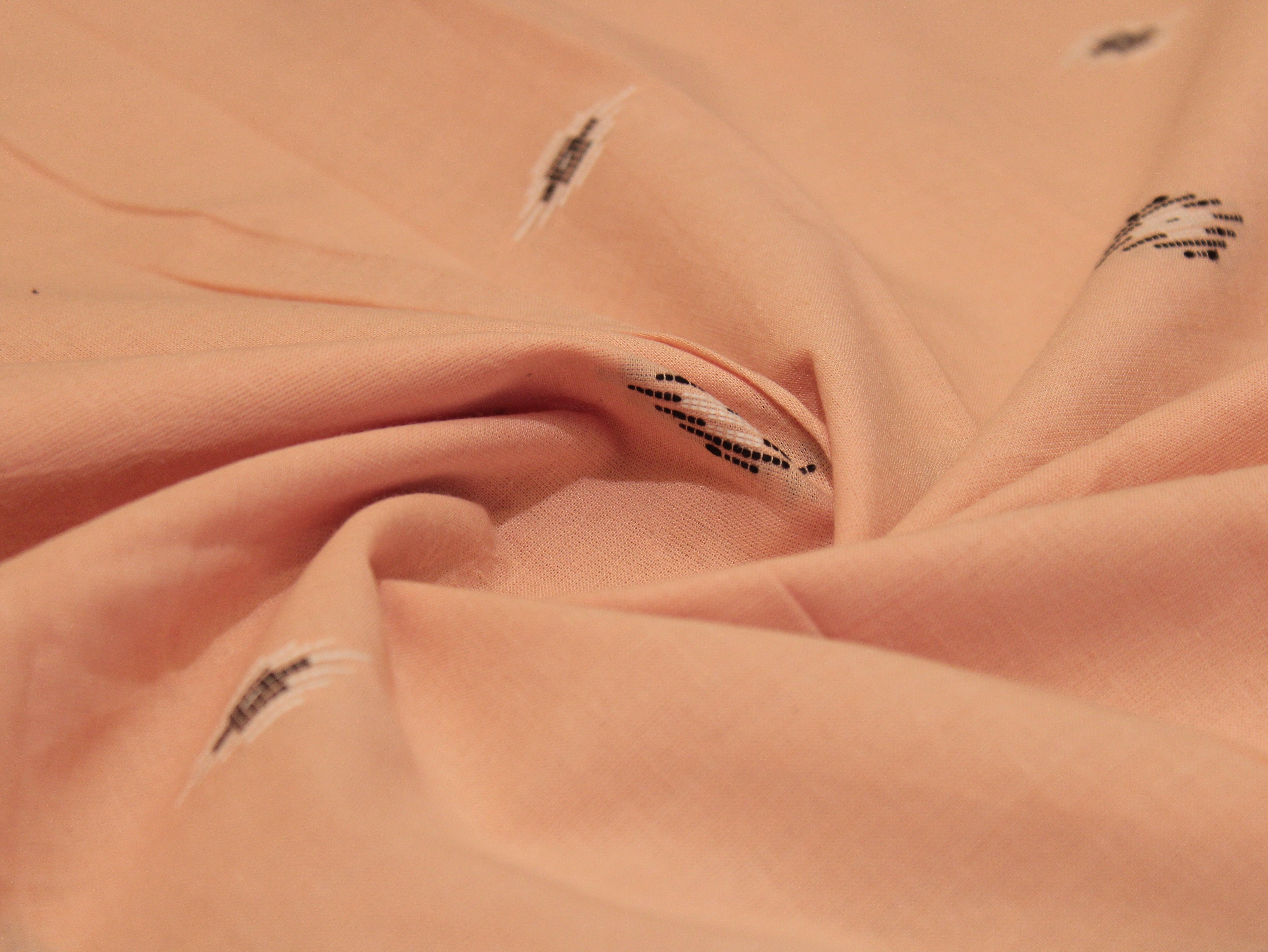 Natural Cotton Woven Fabric - Peach - M'Foks