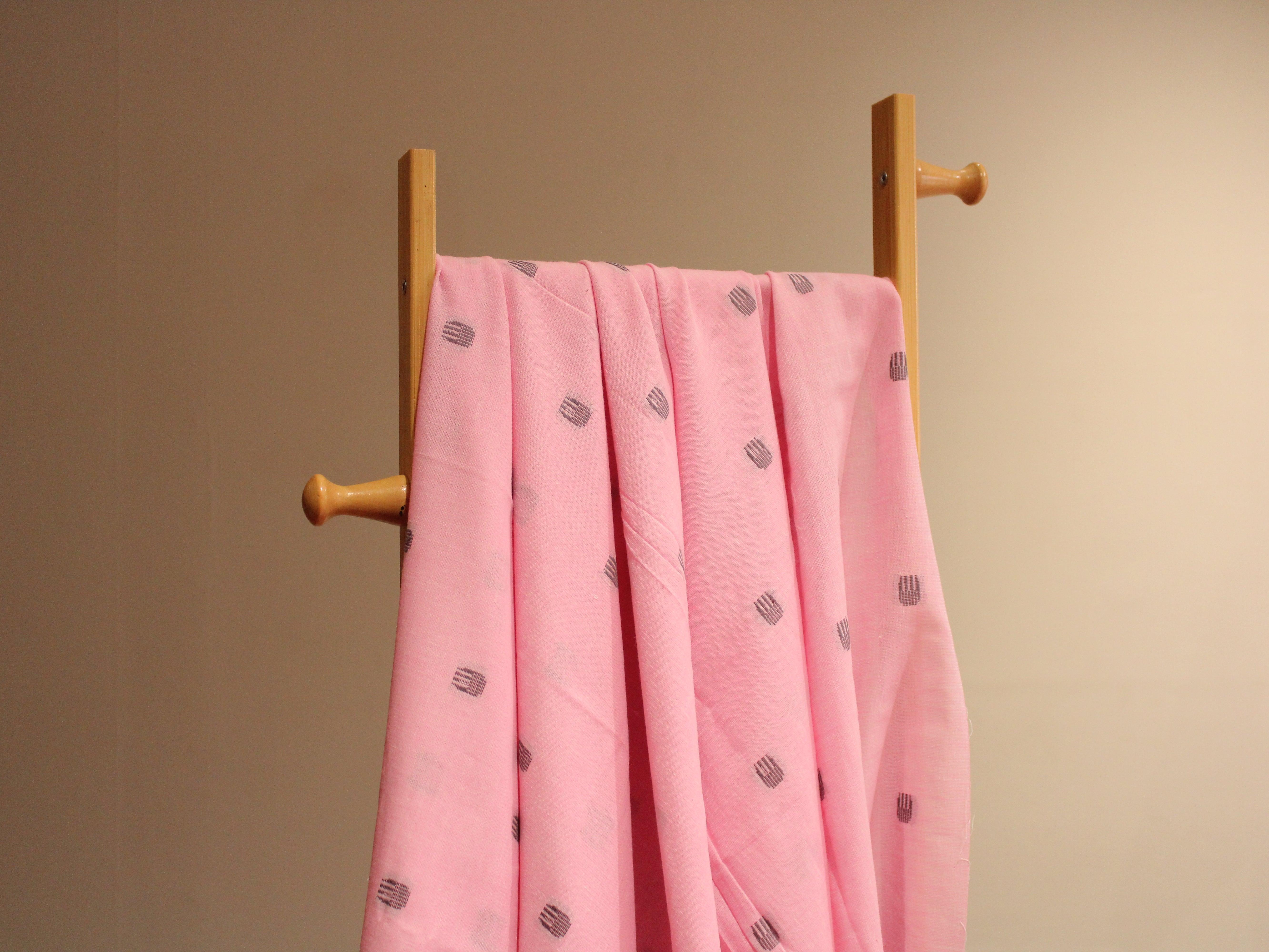 Natural Cotton Woven Fabric - Pink - M'Foks