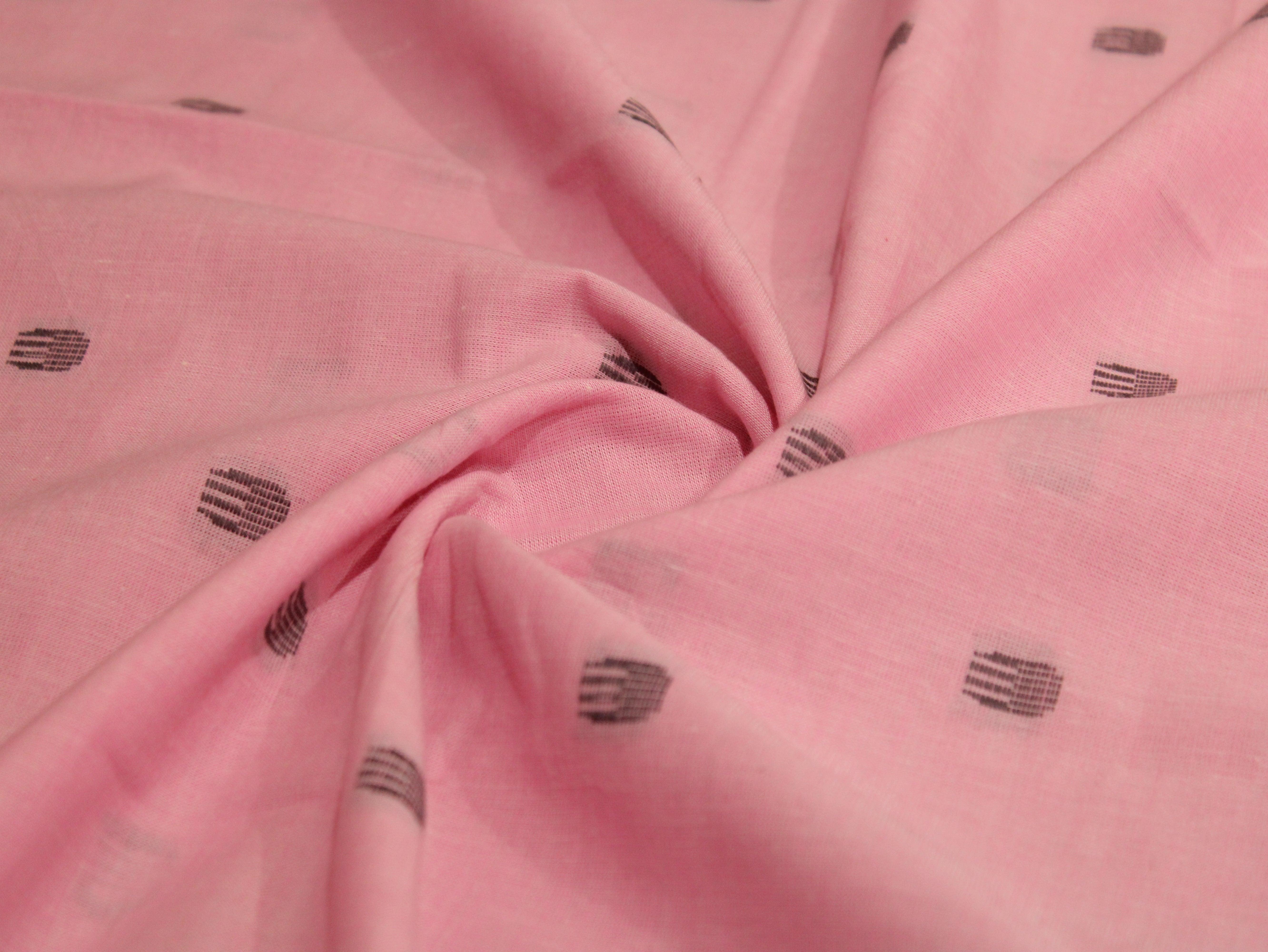 Natural Cotton Woven Fabric - Pink - M'Foks