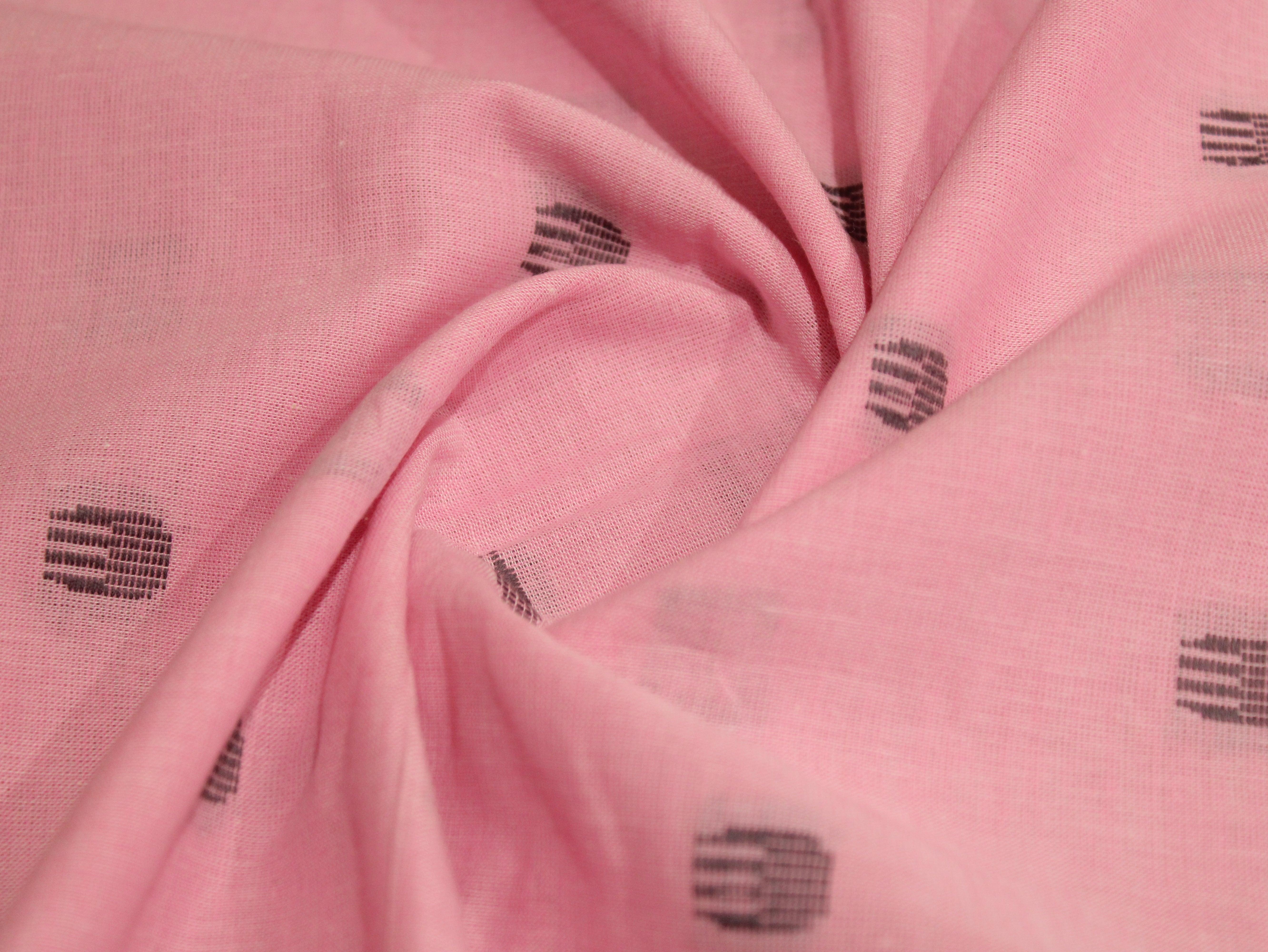 Natural Cotton Woven Fabric - Pink - M'Foks