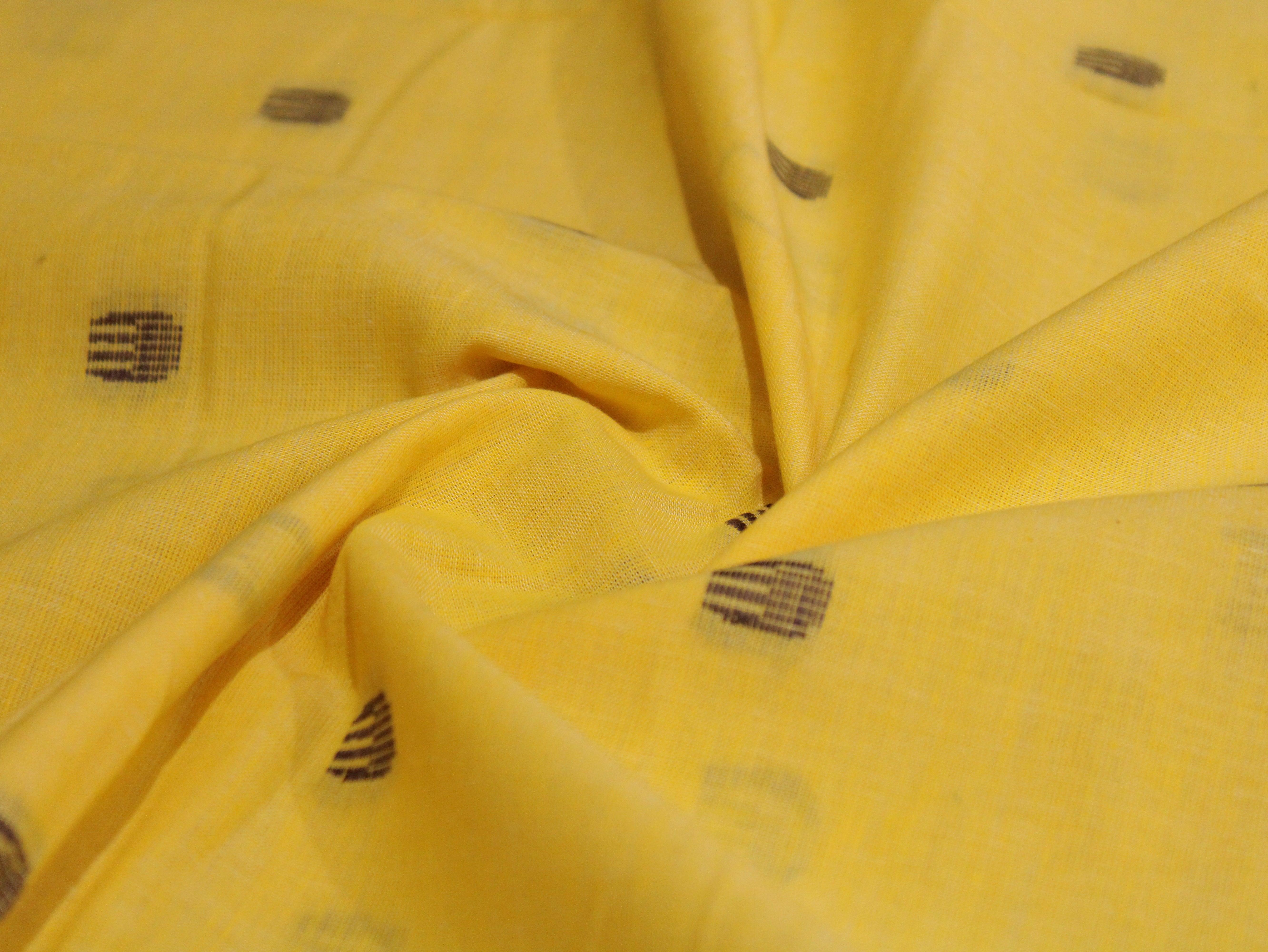 Natural Cotton Woven Fabric - Yellow - M'Foks