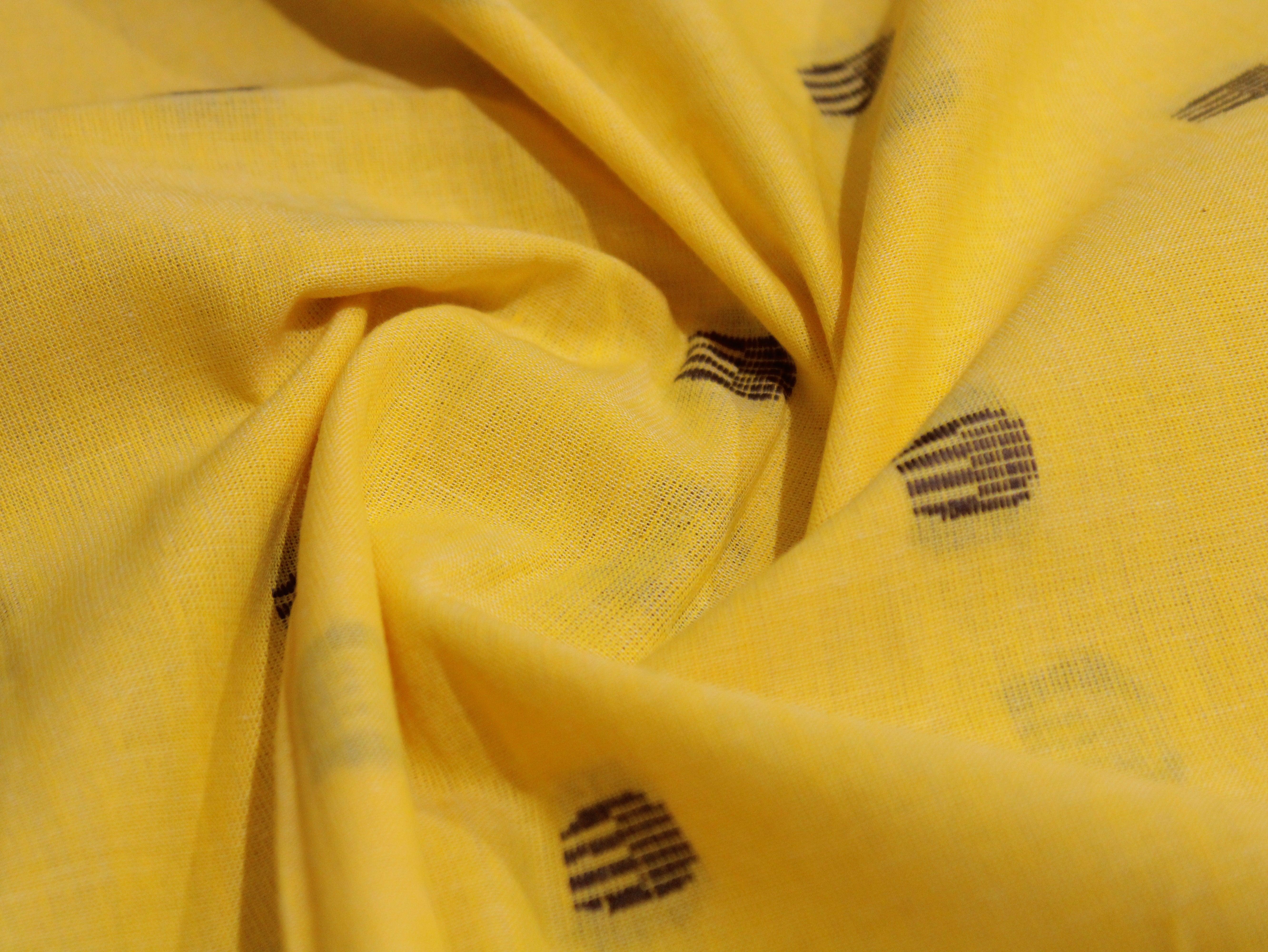 Natural Cotton Woven Fabric - Yellow - M'Foks