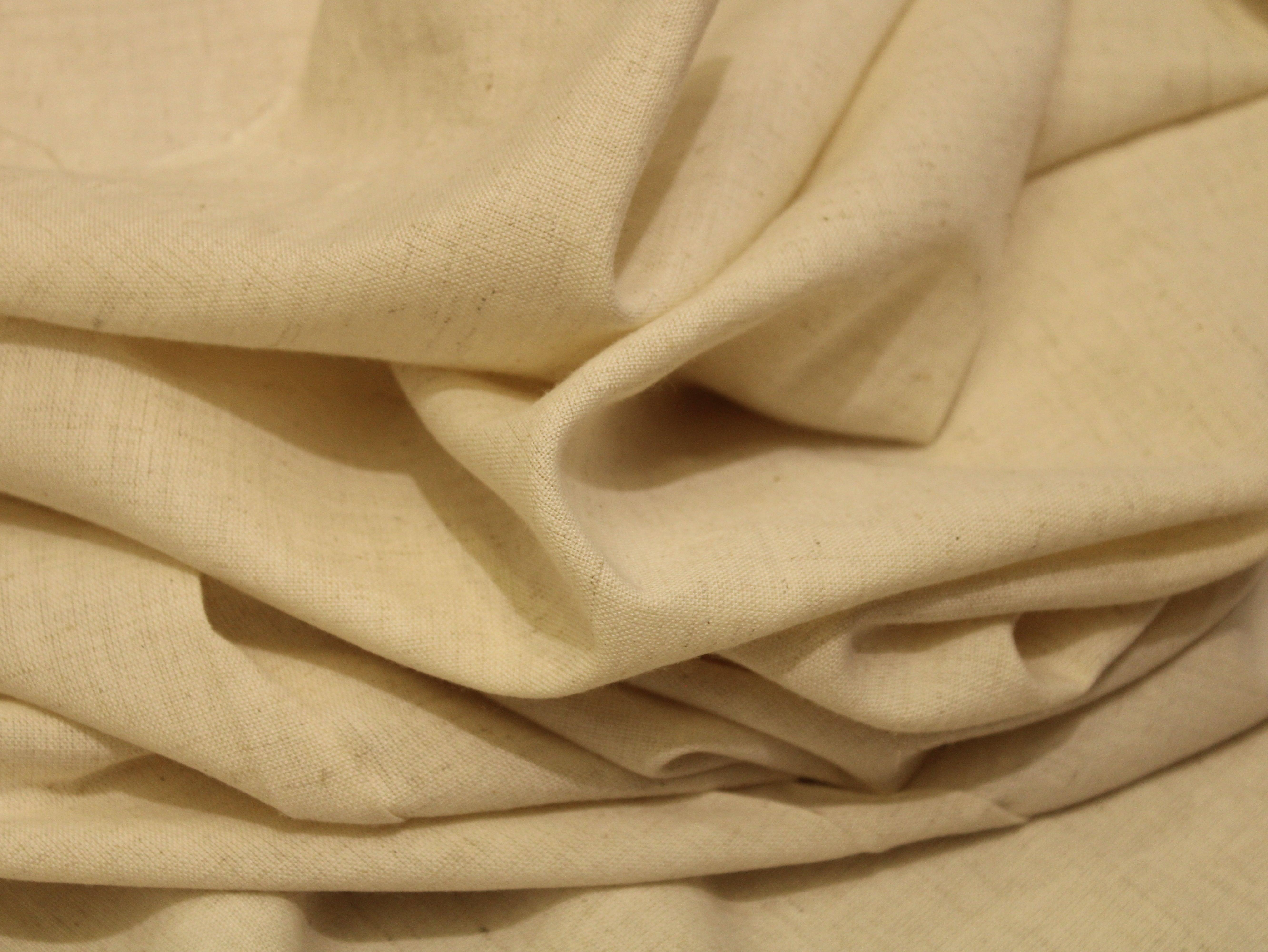 Natural Khadi Cotton Woven Dyeable Fabric - M'Foks