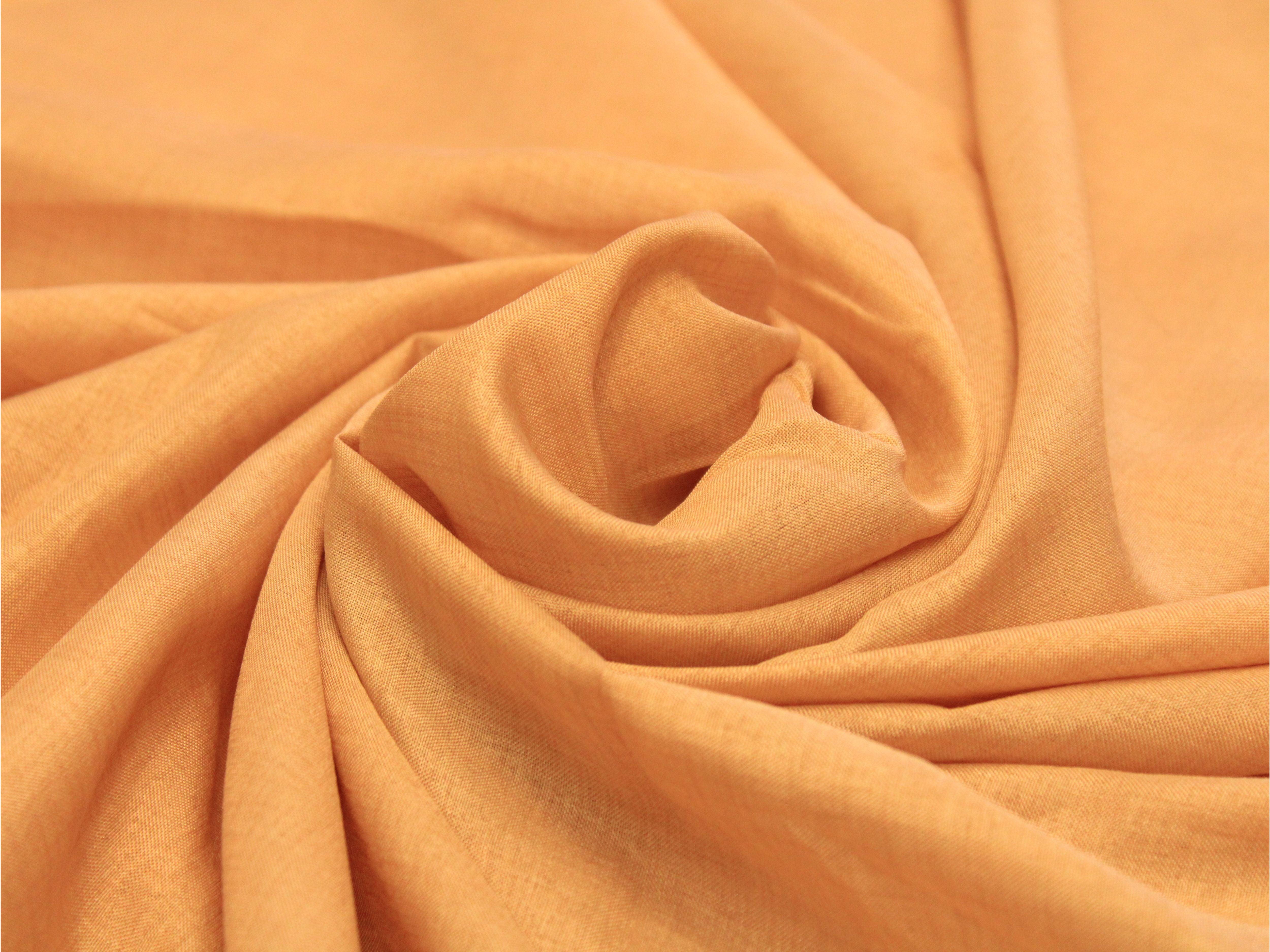 Plain Textured Lightweight Muslin Silk Fabric - Water Peach - M'Foks
