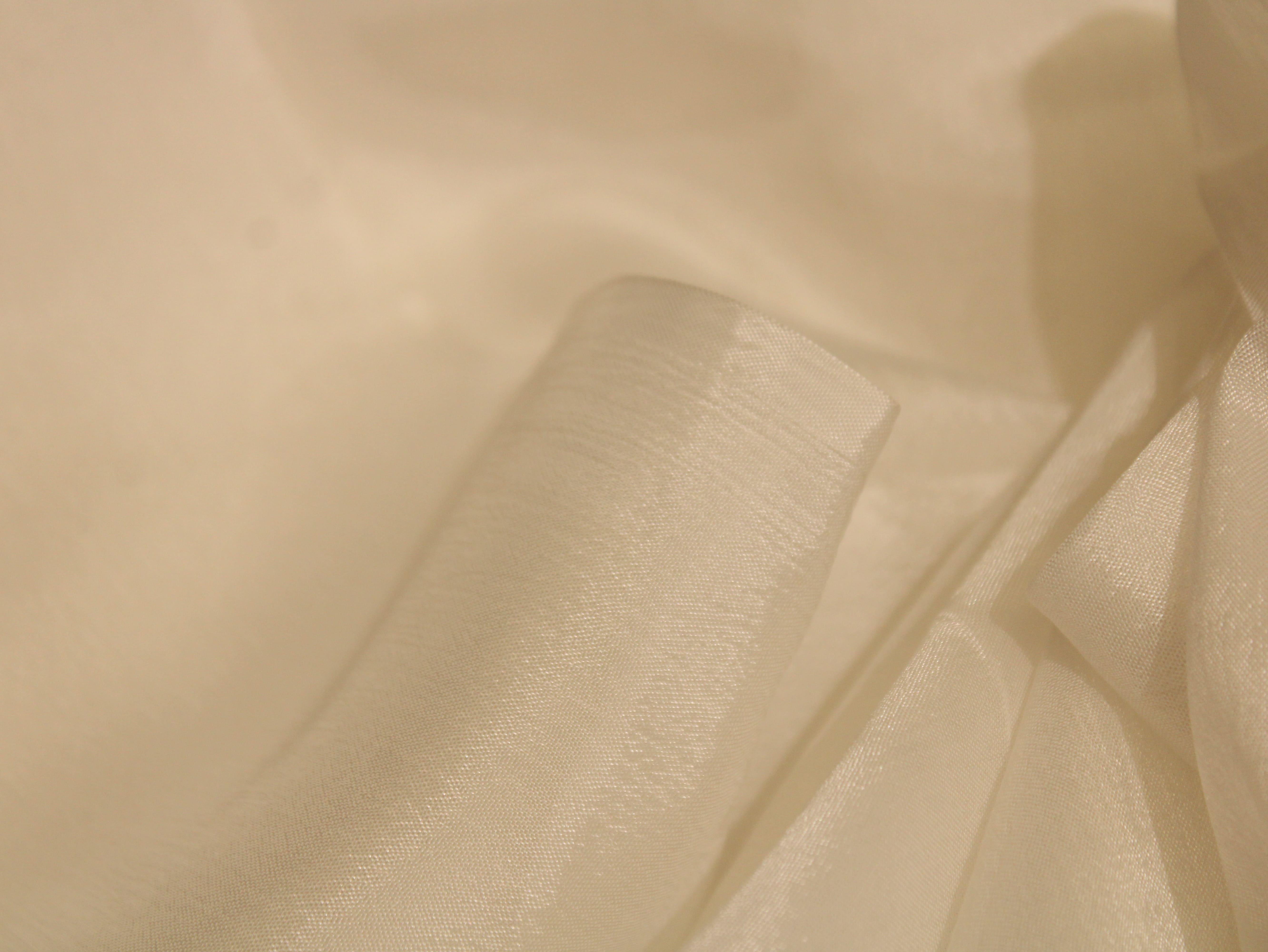 Plain White Dyeable Chinon Fabric - M'Foks