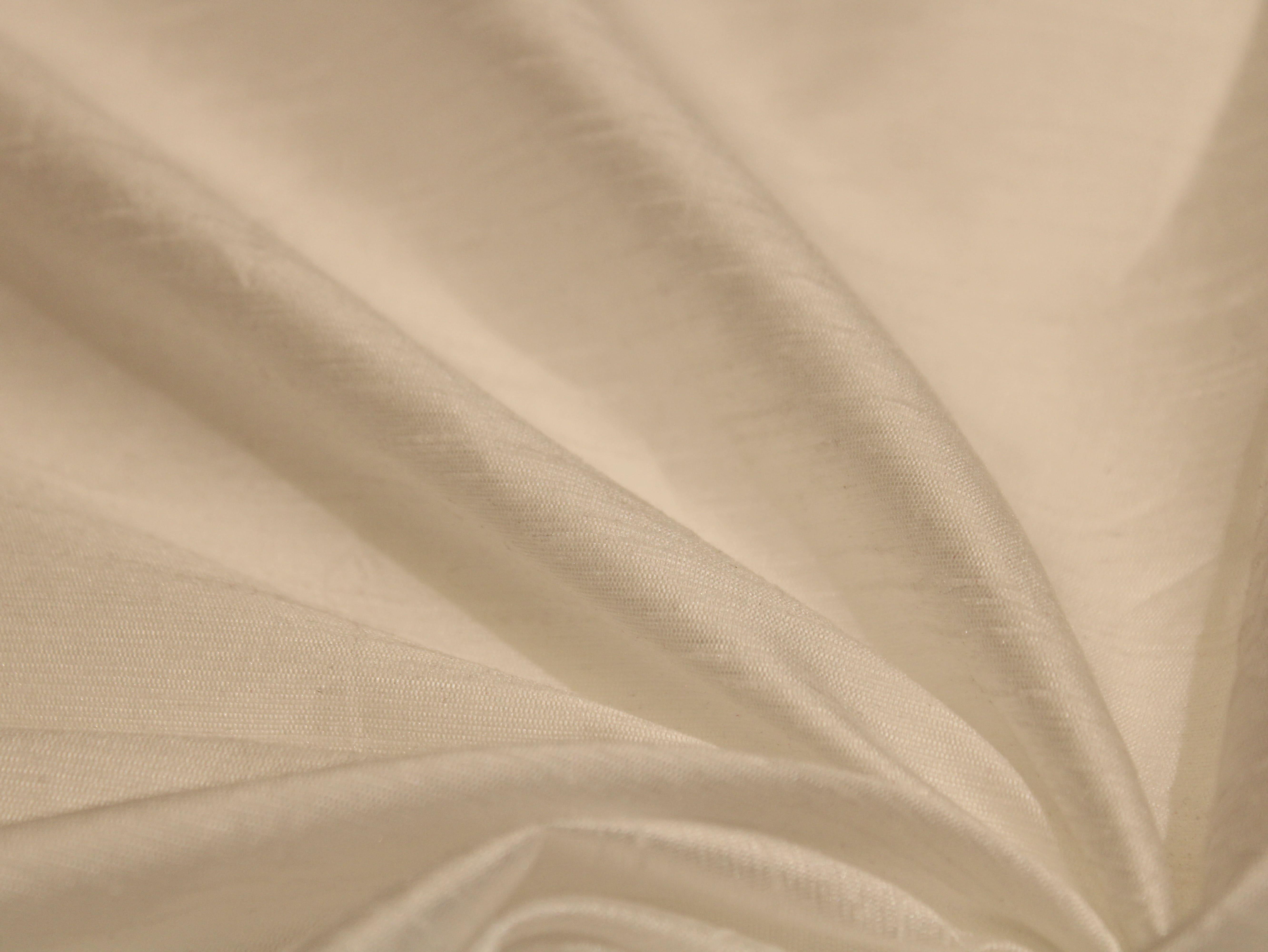 Plain White Dyeable Dupion Silk Fabric - M'Foks