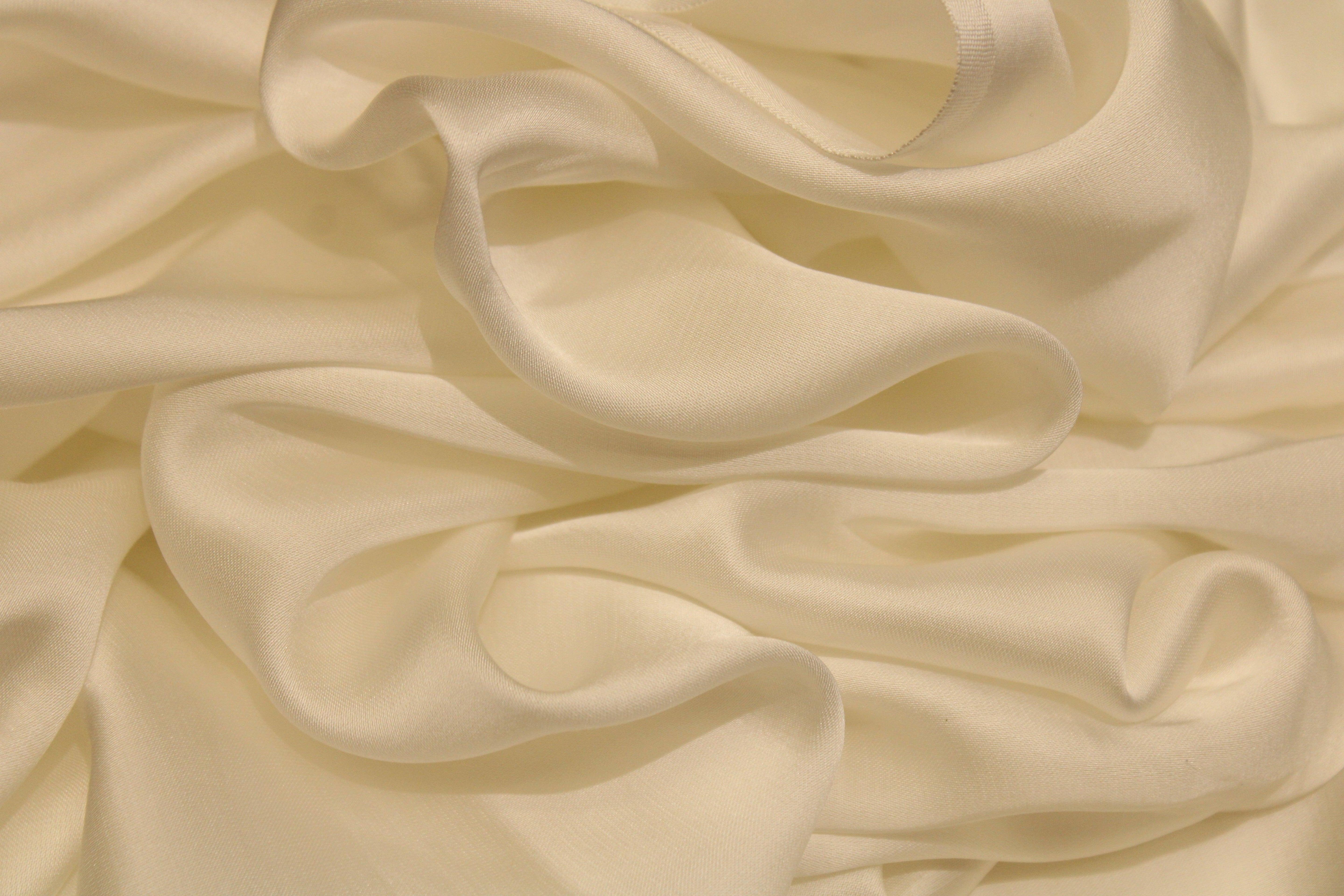 Plain White Dyeable Modal Silk Fabric - M'Foks