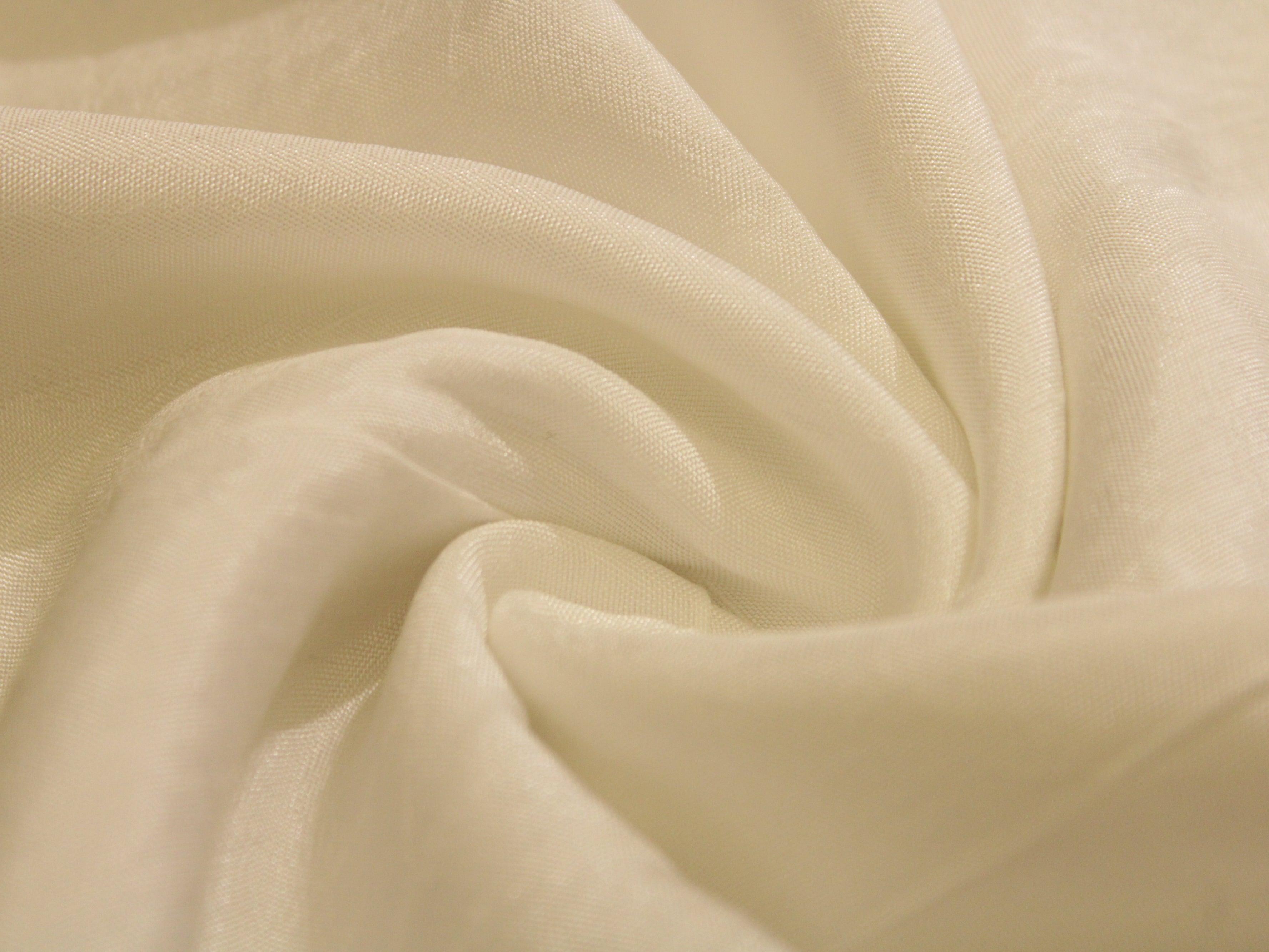 Plain White Dyeable Pure flat Raw Silk Fabric - M'Foks