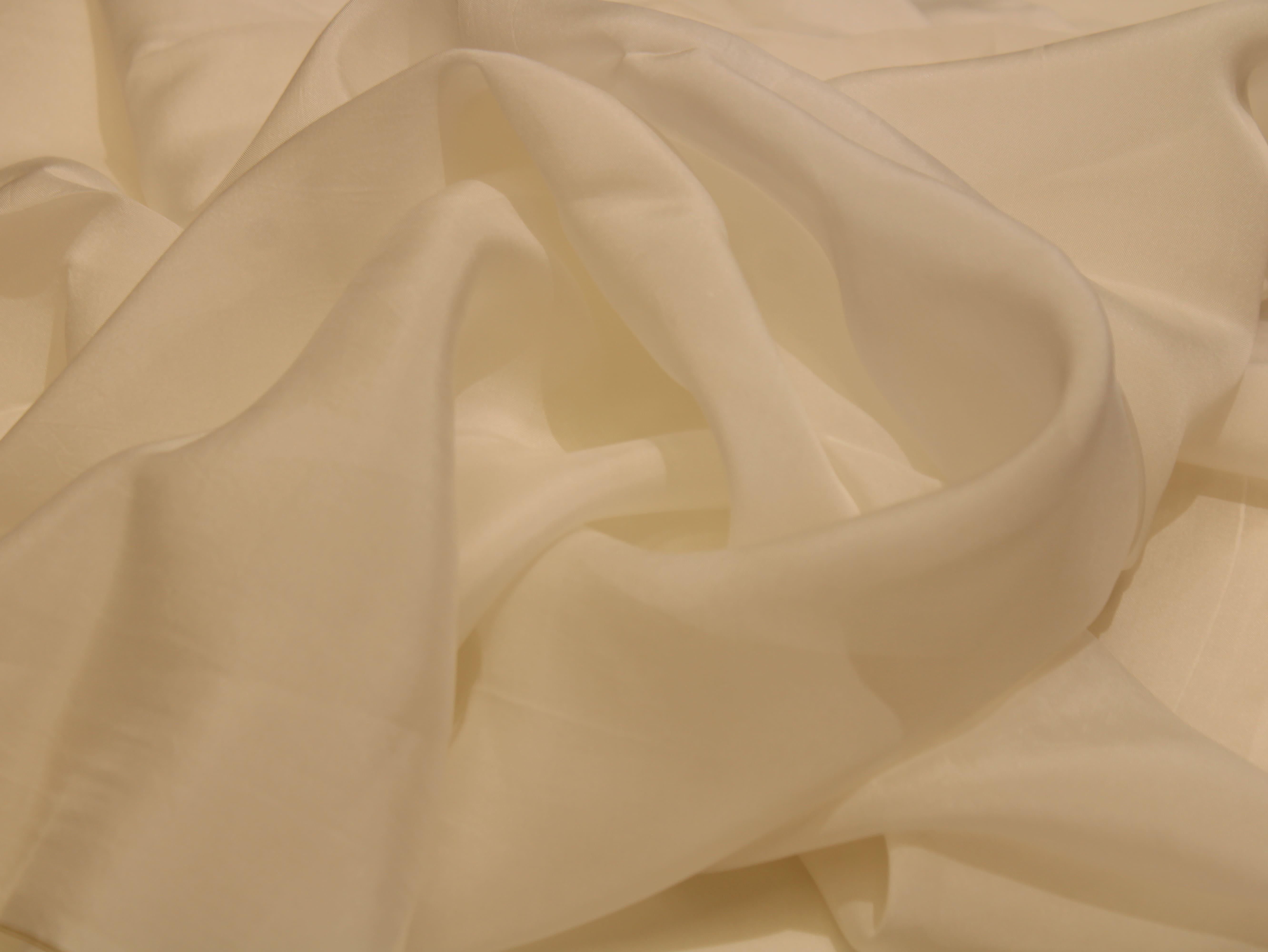 Plain White Dyeable Pure Organza Fabric - M'Foks