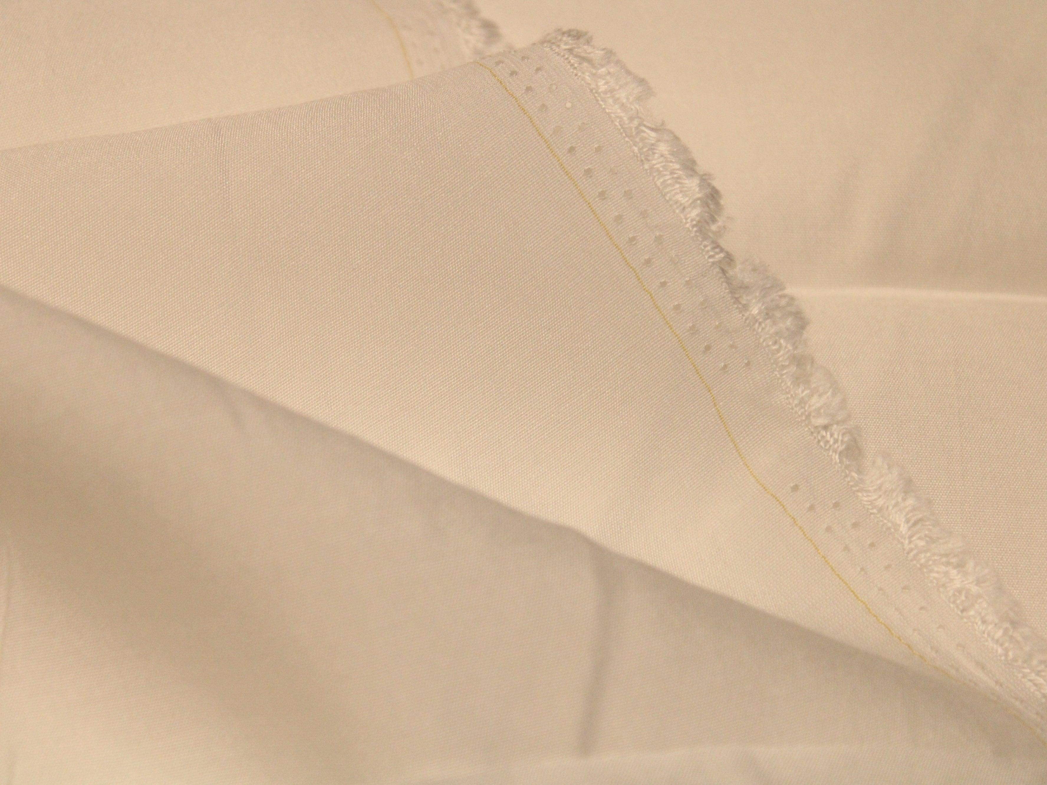 Plain White Non Dyeable Roman Silk Fabric - M'Foks