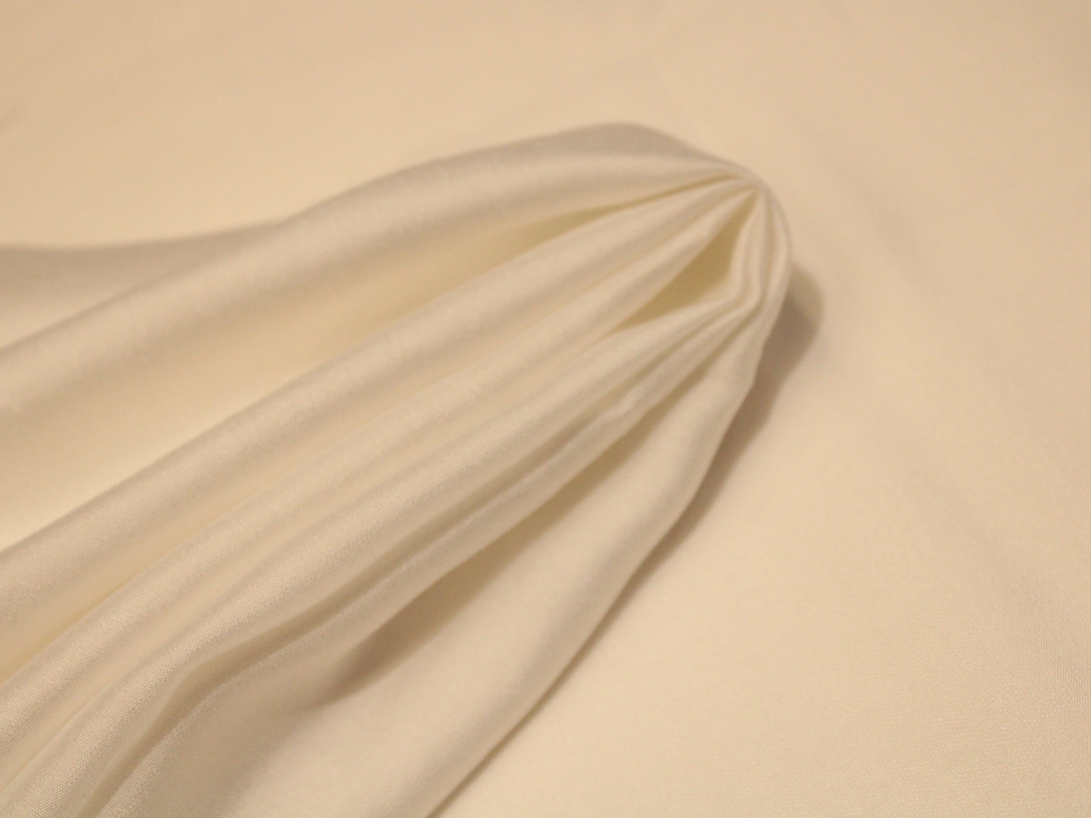 Plain White Non Dyeable Roman Silk Fabric - M'Foks