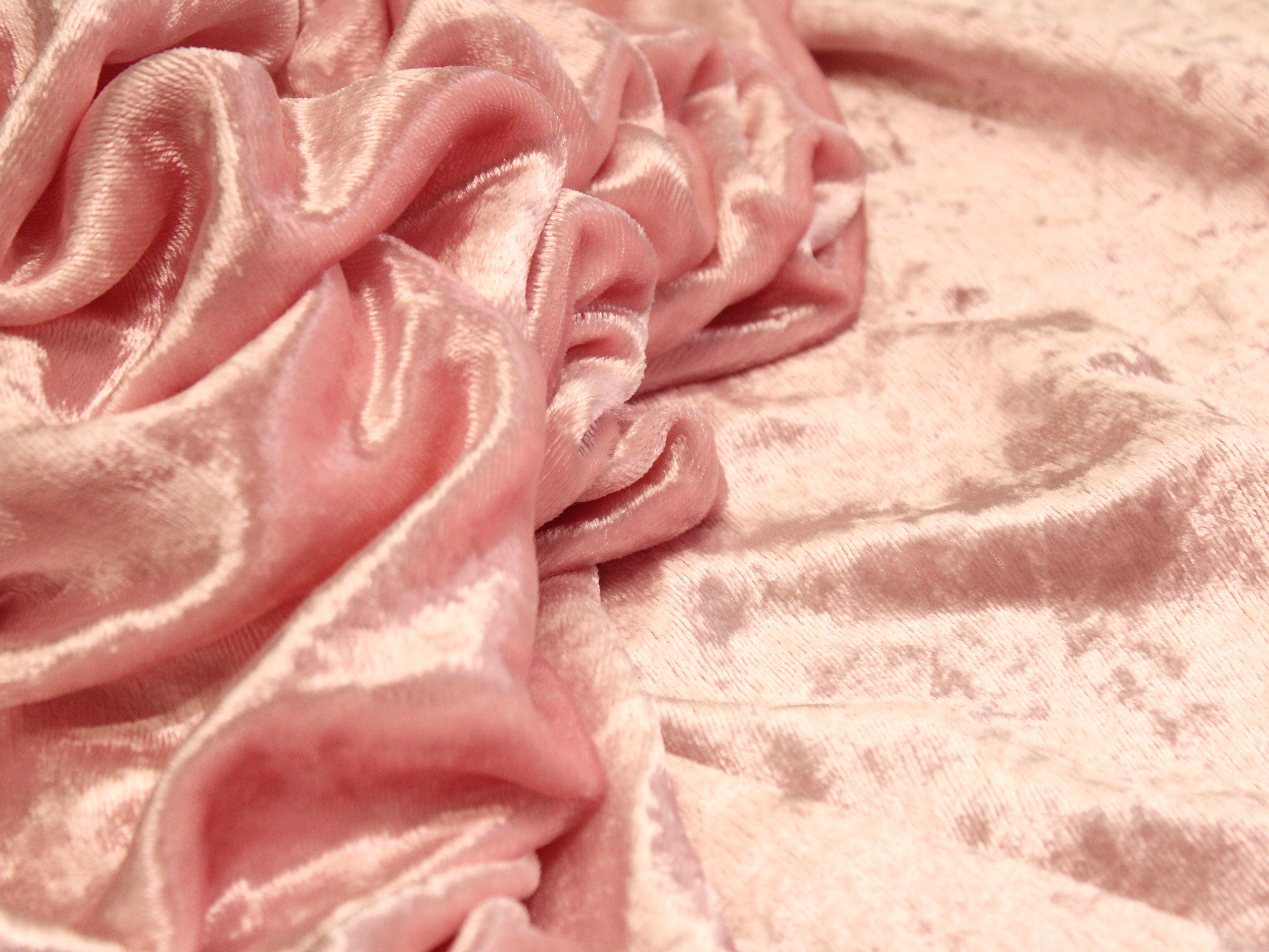 Pre Cut - Pure Velvet Fabric (1.3 Meters) - Baby Pink - M'Foks