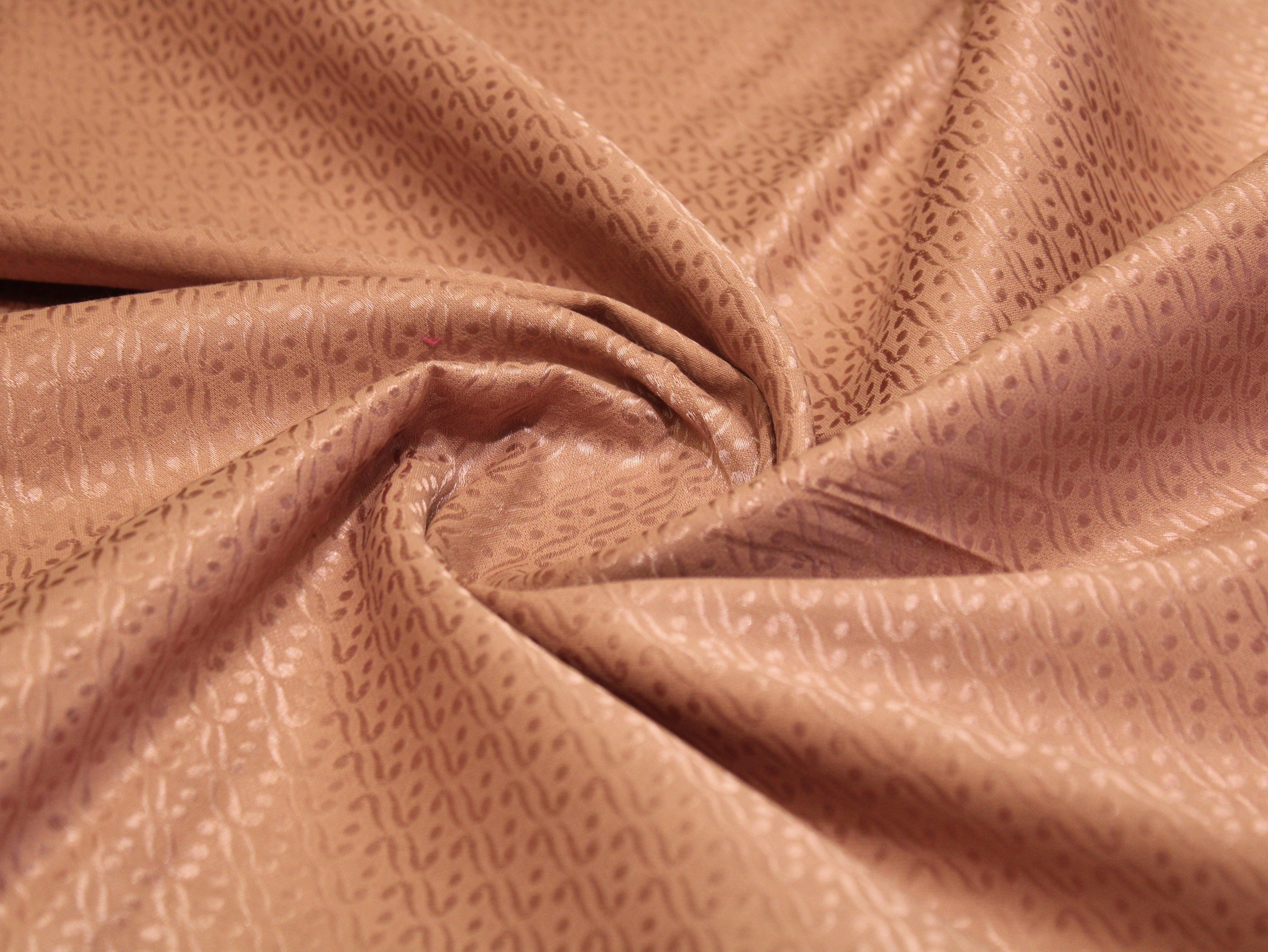 Self Woven Cotton Fabric - Dusty Peach - M'Foks