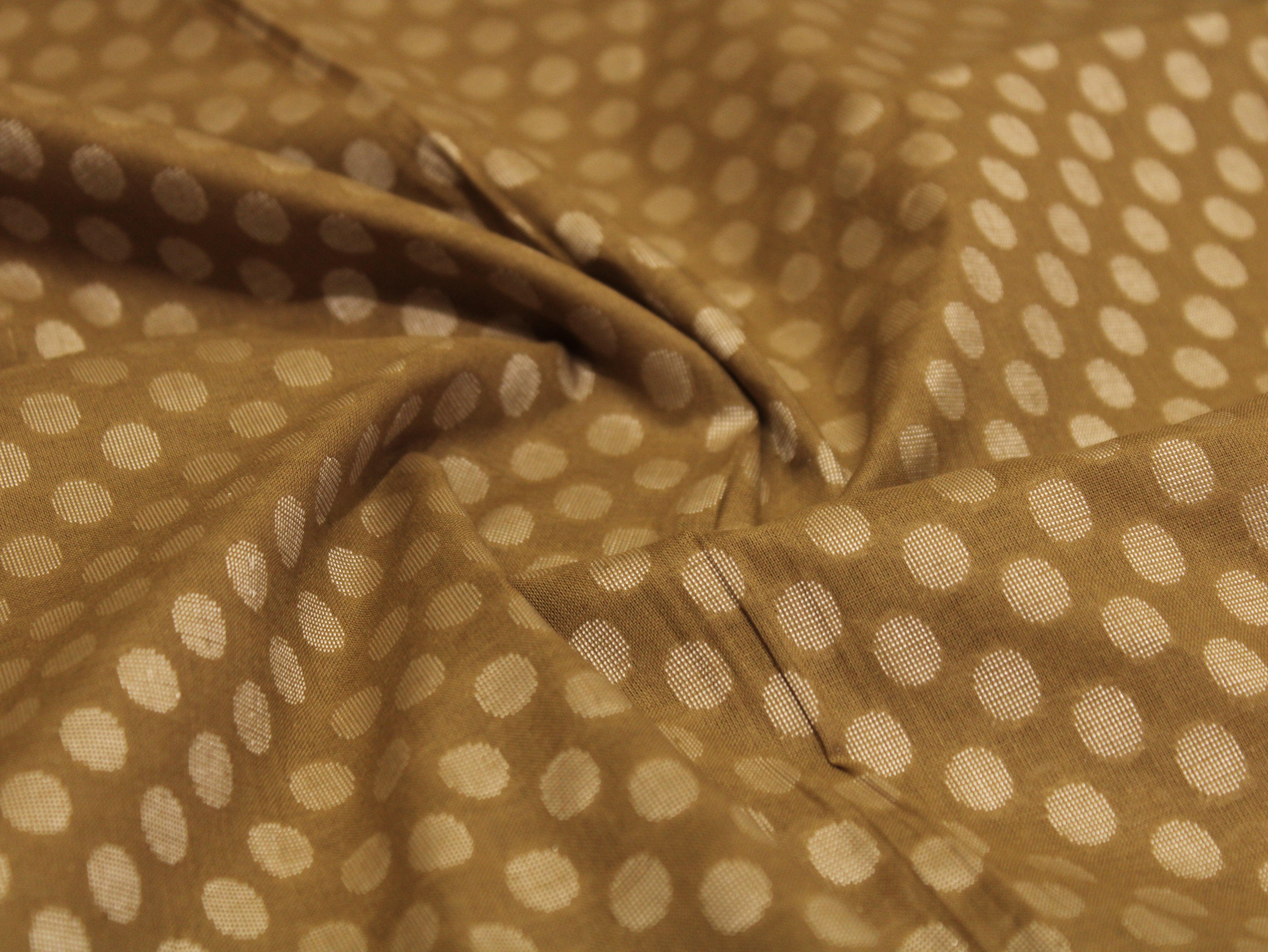 Self Woven Cotton Fabric - Khaki - M'Foks