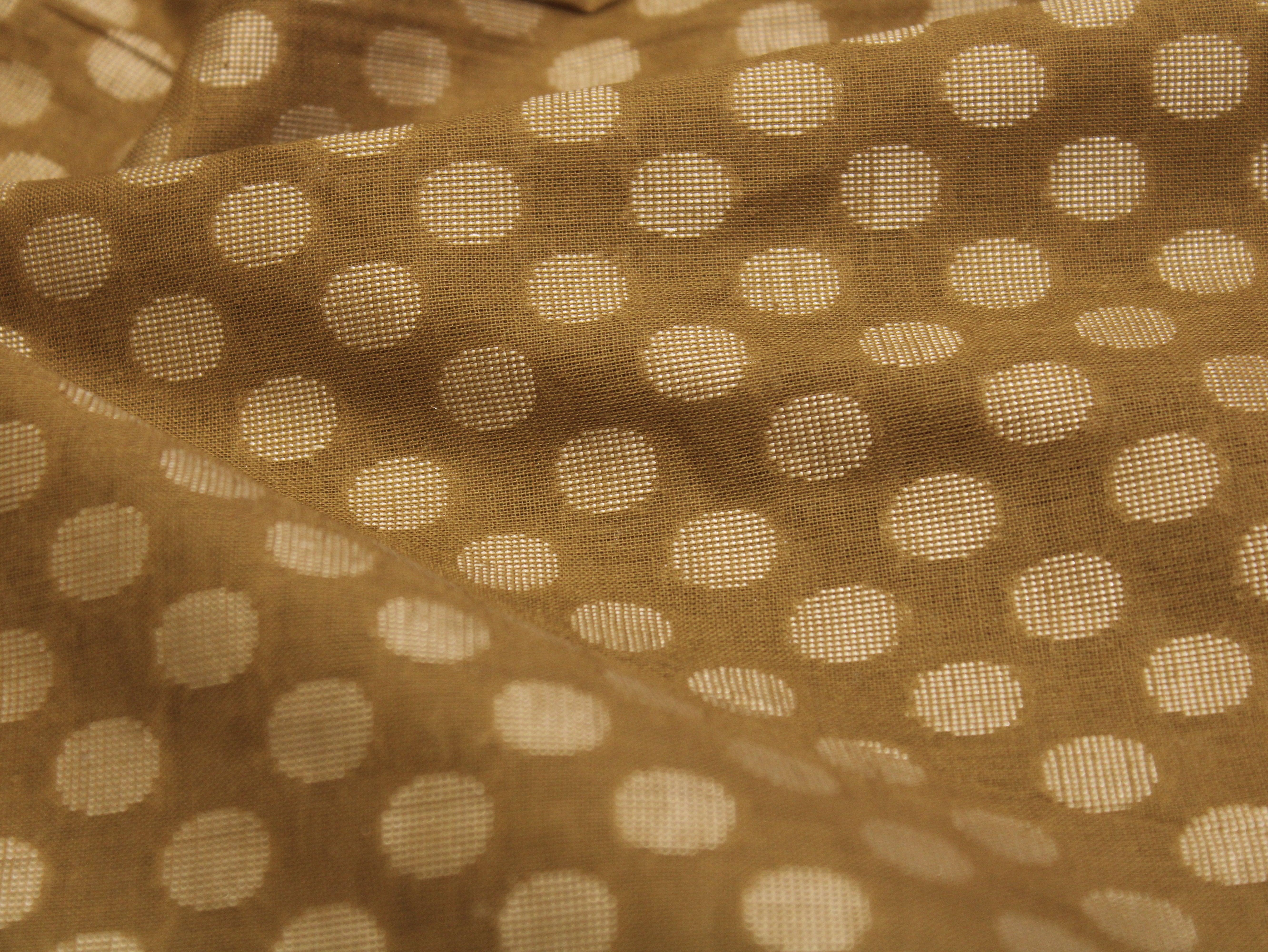 Self Woven Cotton Fabric - Khaki - M'Foks