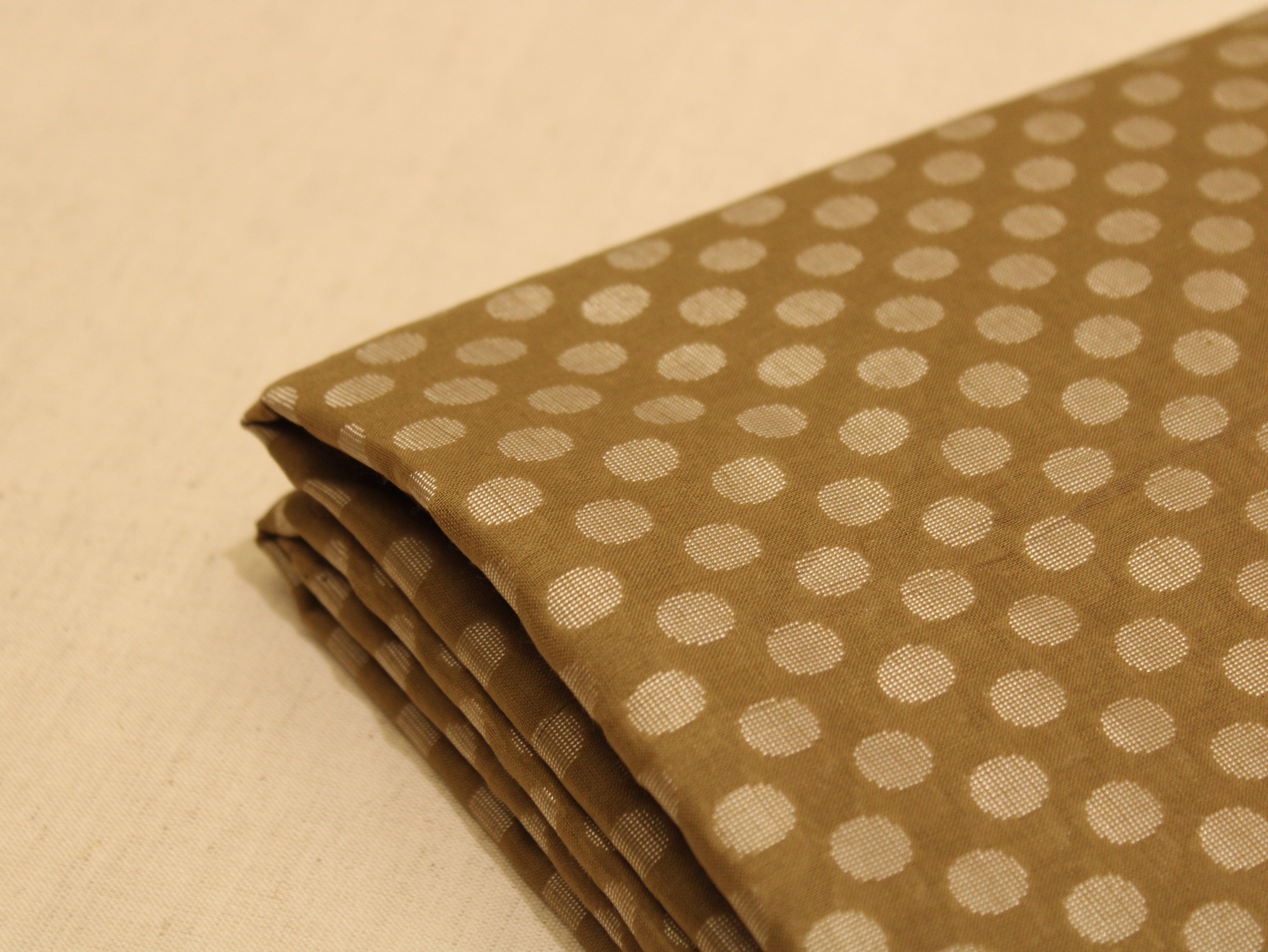 Self Woven Cotton Fabric - Khaki - M'Foks