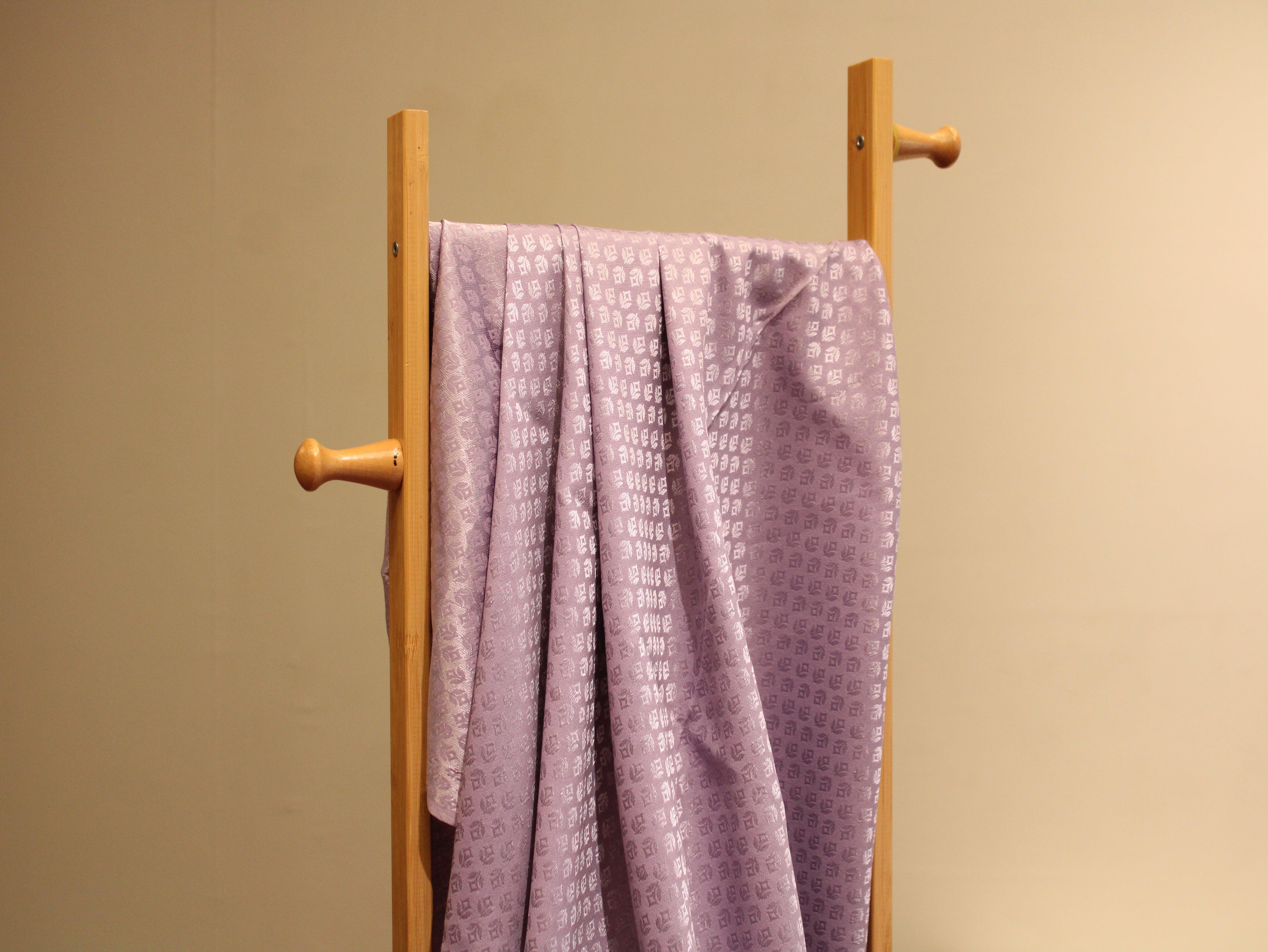 Self Woven Cotton Fabric - Light Purple - M'Foks