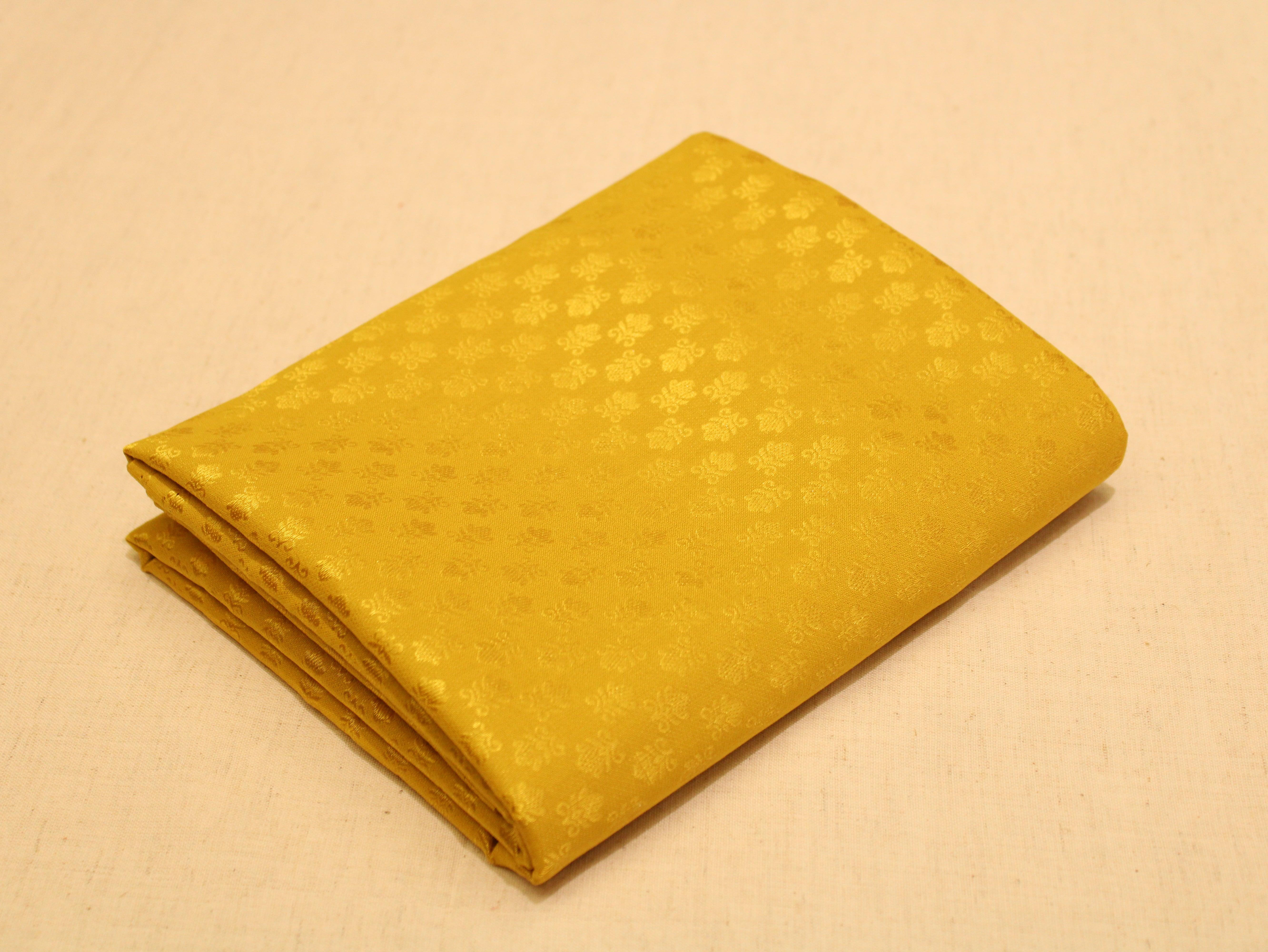 Self Woven Cotton Fabric - Mustard - M'Foks