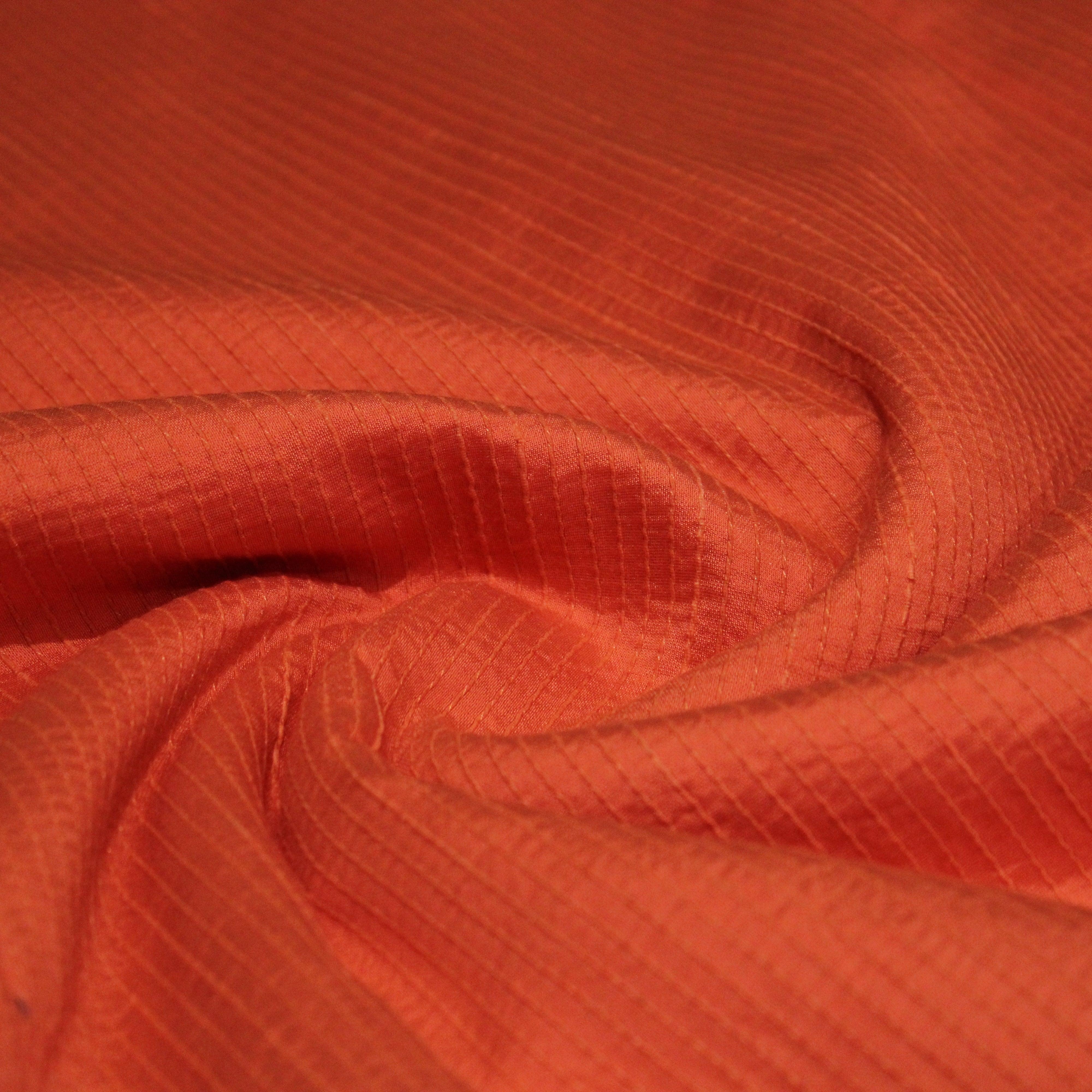 Silken Self Woven Fabric - Peach - M'Foks