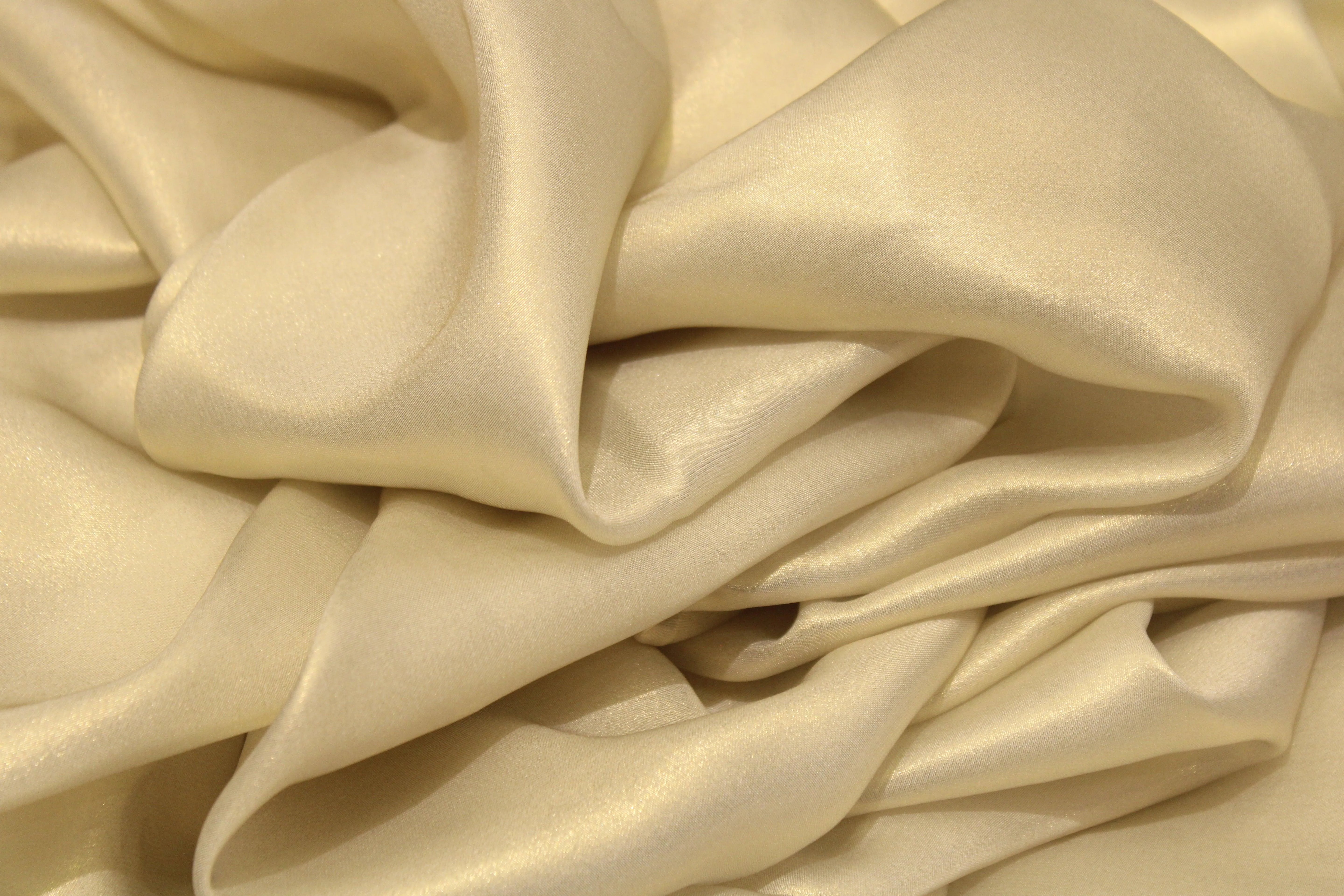 Smoke Chinon Glitter Fabric - Ivory - M'Foks