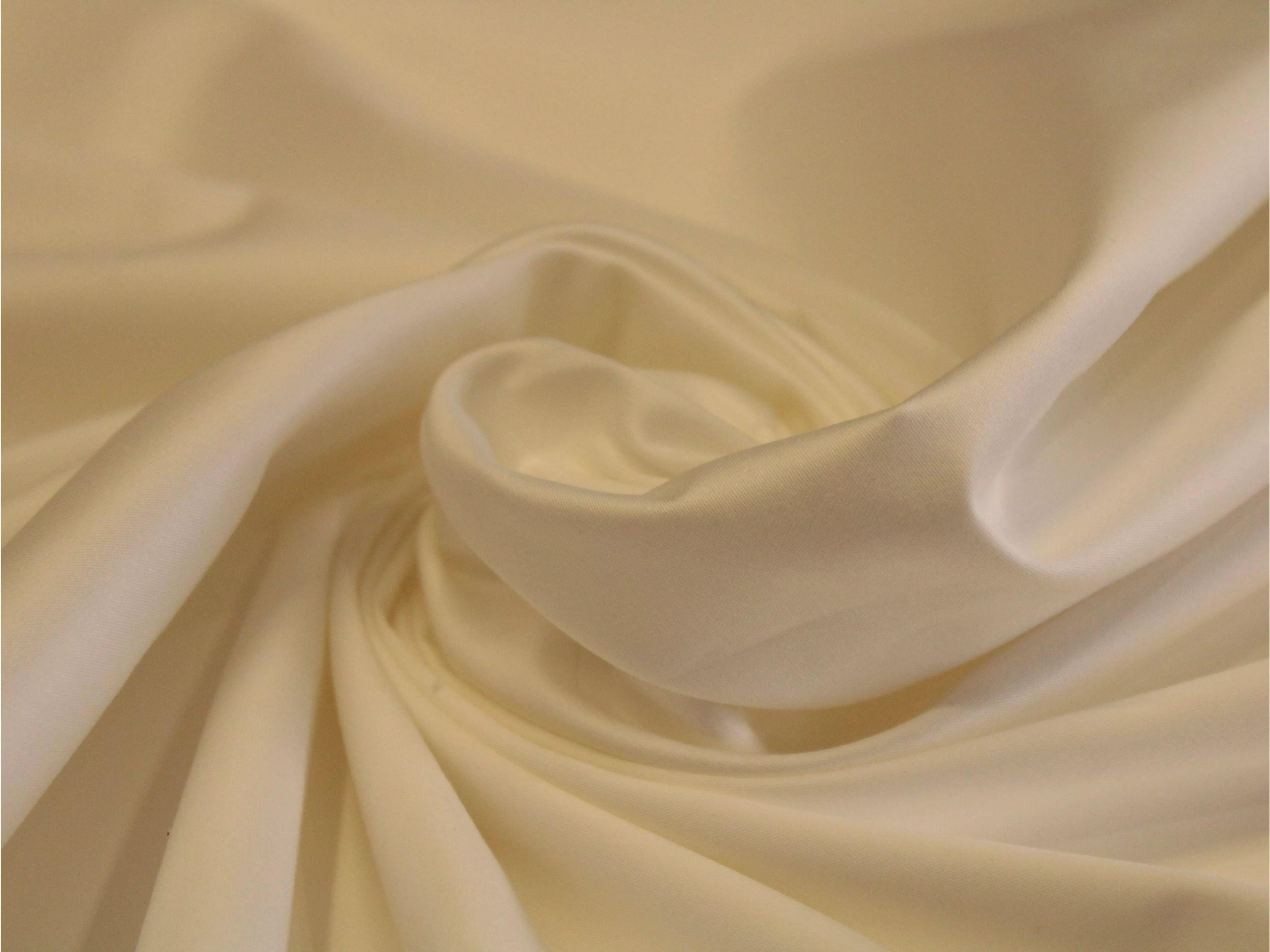 Plain White Dyeable Cotton Satin Fabric - M'Foks