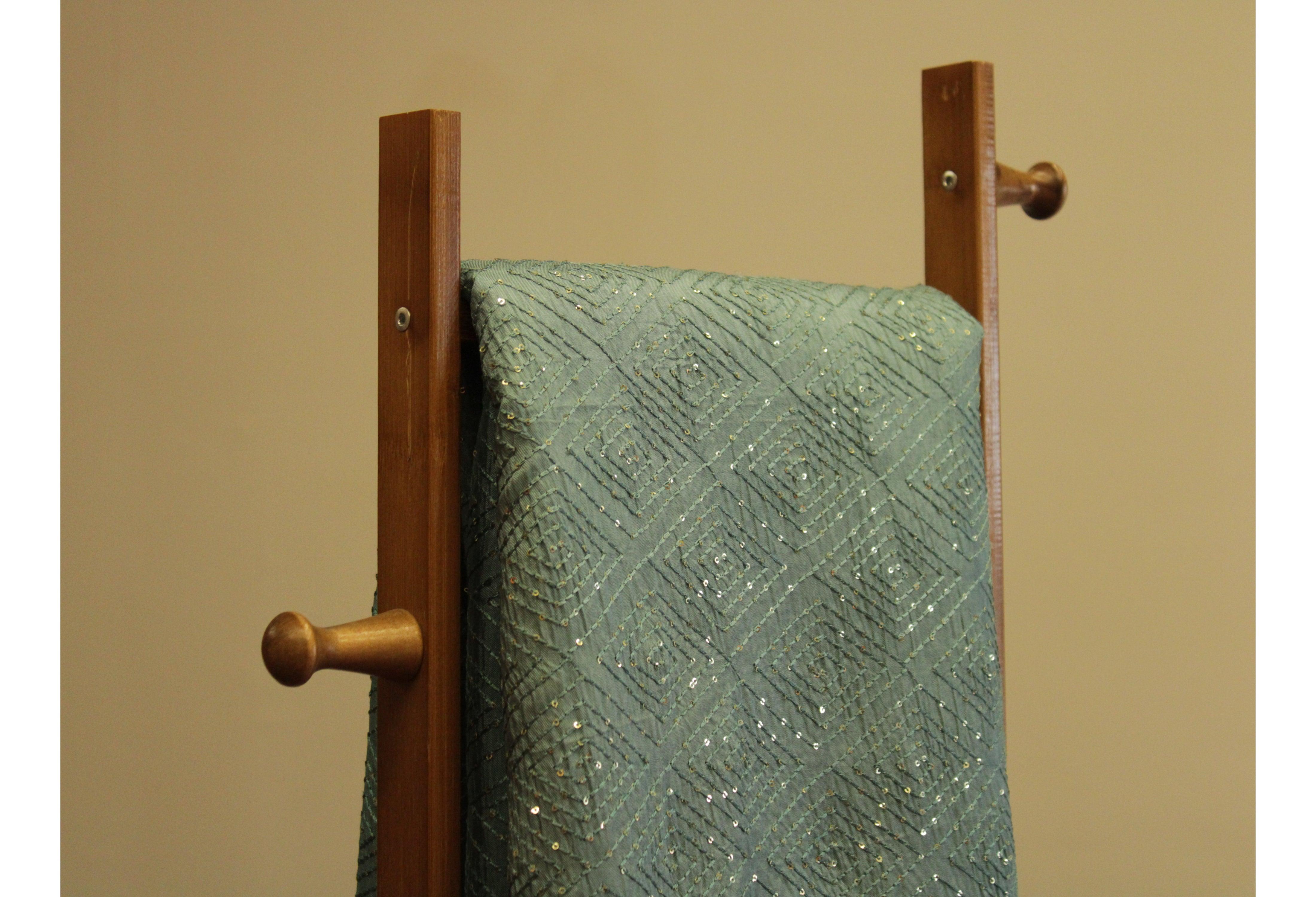 upada Silk Thread & Sequins Work Fabric - Pastel Blue - M'Foks