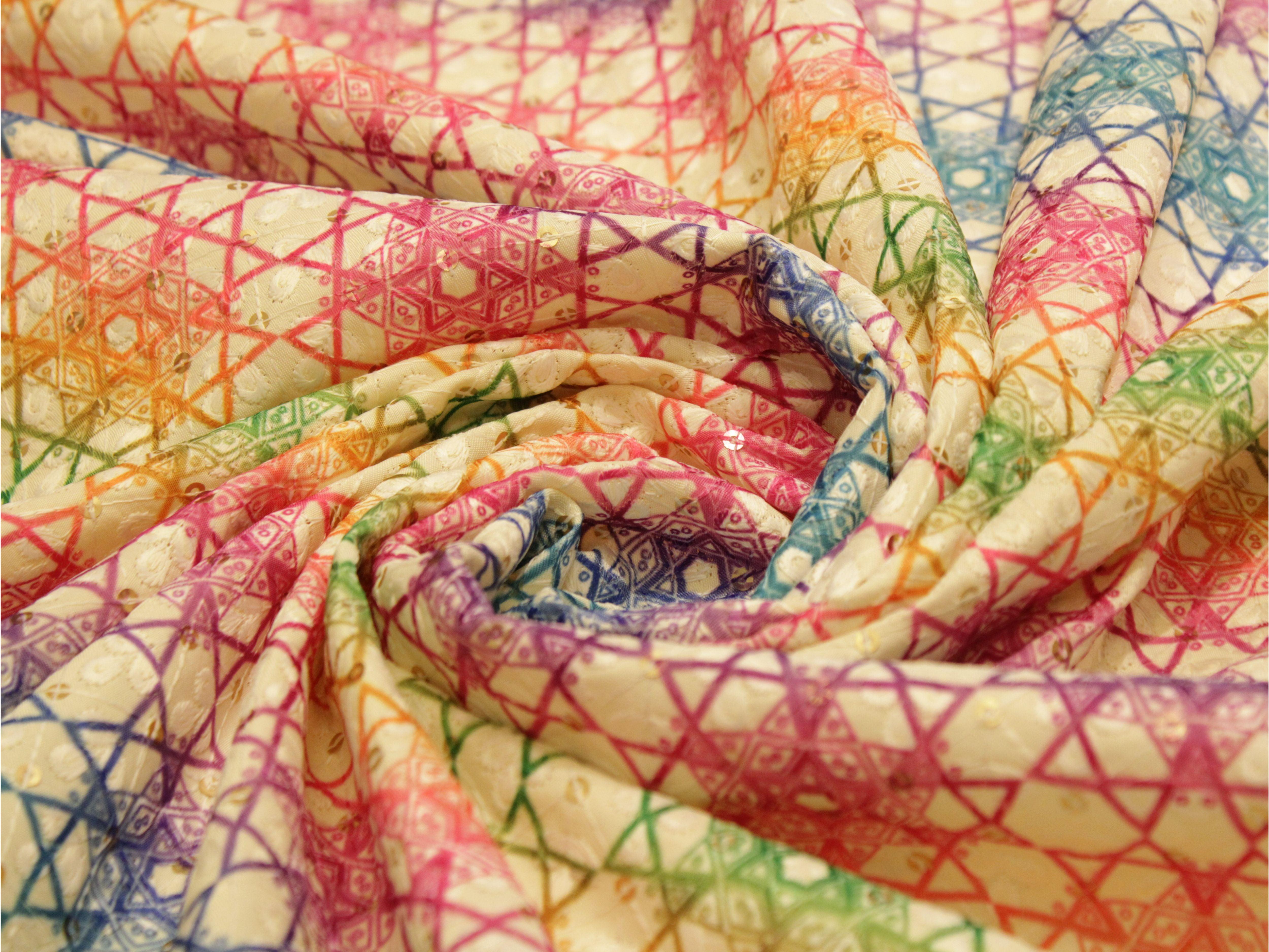 Vibrant X Mix & Match Digital Silk Fabric - M'Foks
